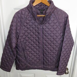 Athleta Whisper Featherless Quilted Puffer Jacket Sky Violet Size LG